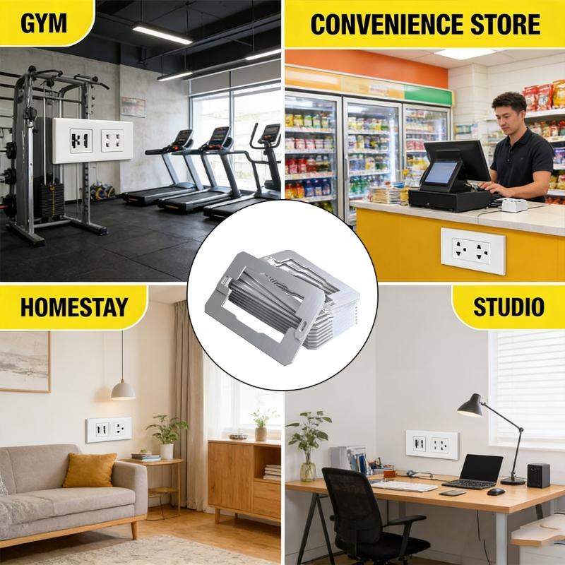 10Pcs Stainless Steel Electrical Outlet Leveling Shims Metal Outlet Spacers Receptacle Spacer Shims Leveler Enduring