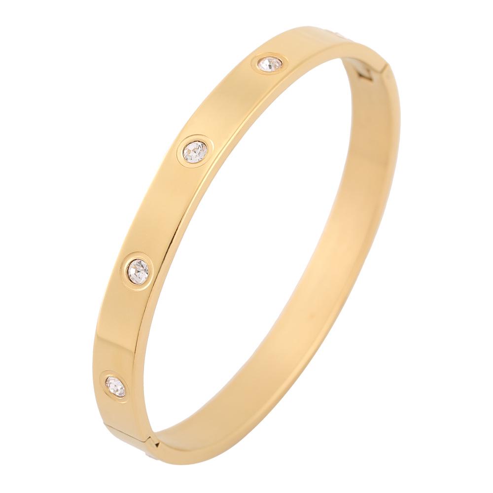 Stylish Men's & Women's Stainless Steel and Titanium Bracelets with Diamonds, Popular In Europe & America