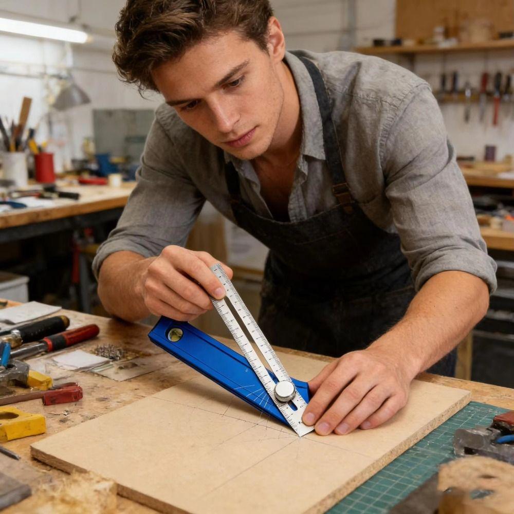 Adjustable Knob Scriber Marking Tools Aluminum Zinc Zinc Alloy Folding Measuring Ruler  Door Installation