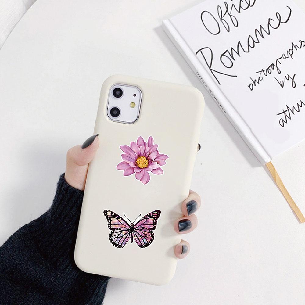 500pcs Butterfly Flower Sticker 8 Design Colorful Butterfly Decals Cute Stickers Party Decoration Scrapbook Stationery
