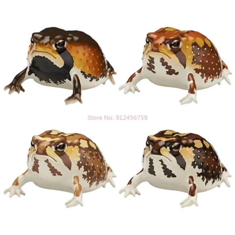 Genuine Ikimon Steamed Bun Frog Japanese Dart Capsule Toy Realistic Toad Figurine Animal Encyclopedia Desktop Collectible Gift