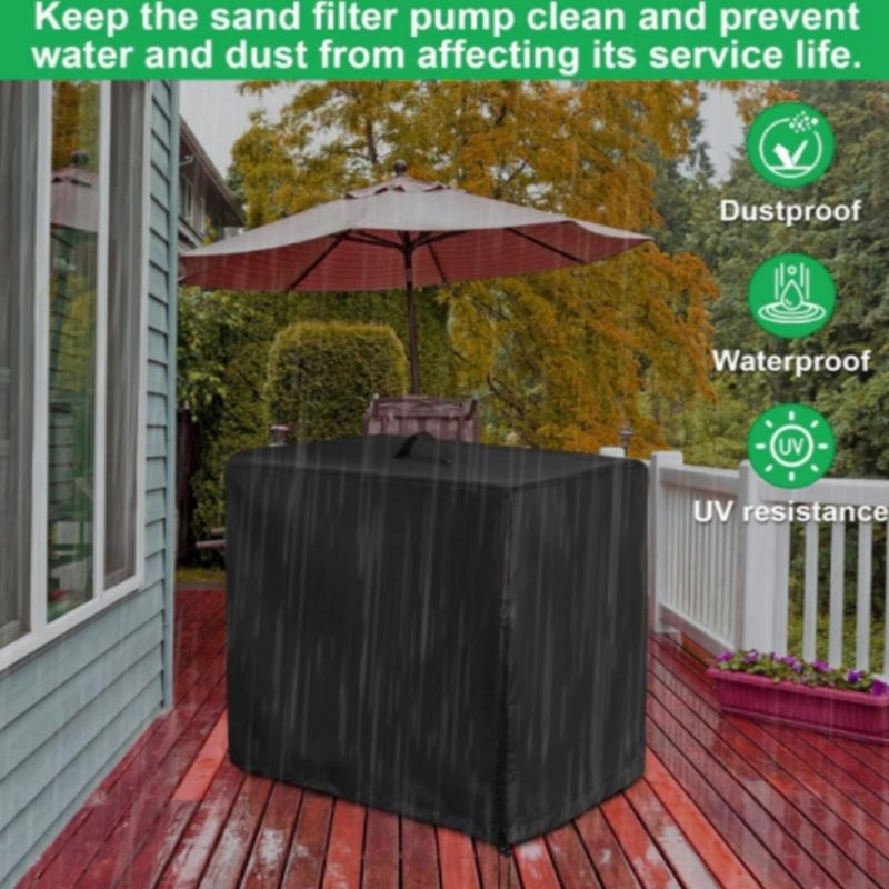 Pool Sand Filter Pump Cover Waterproof Cover Protective Cover Sand Pump Cover Oxford Fabric Texture for Outdoor Pools