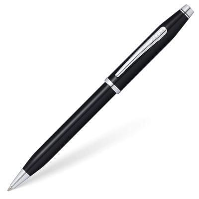 Cross Century 2 Ballpoint Medium Black Polished Official Pen, Nib, Lacquer, Chrome, Import, AT0082WG-157