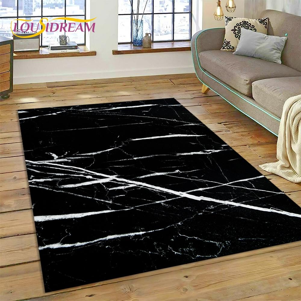 3D Luxurious Marble Colorful Gold Color Carpet Rug for Home Living Room Bedroom Sofa Doormat Decor,Area Rug Non-slip Floor Mat