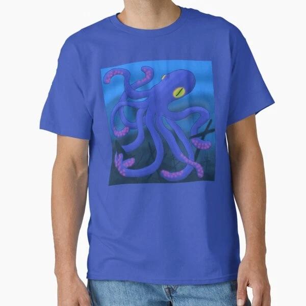Octopus In The Deep Classic Tshirt Made In Usaaus Tshirt S2xl S