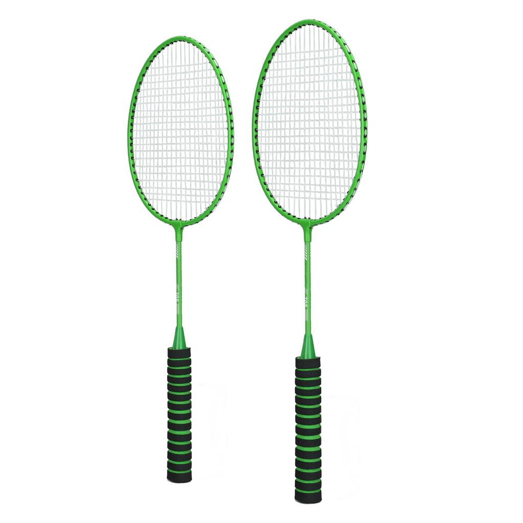 Badminton Racket Set Split Type Soft Nylon Handle Shock Proof Iron Alloy Double Badminton Racket for Boys Girls