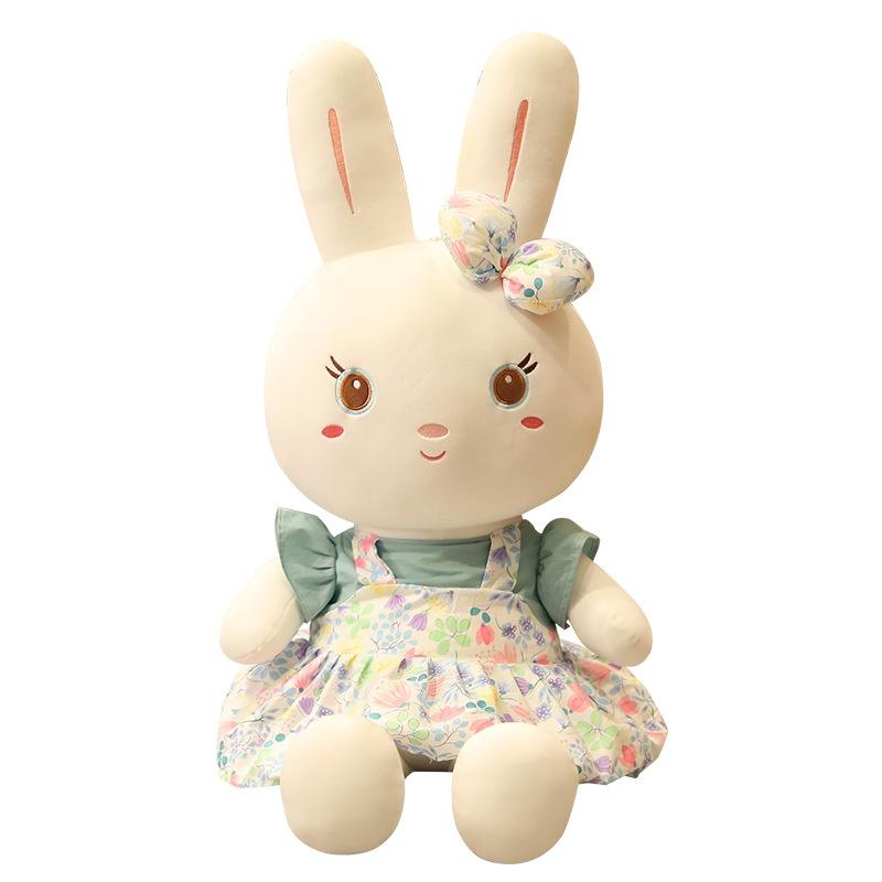 Cute Bunny Plush Toy Tianyuan Flower Cloth Dress Rabbit Princess