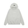 FOG ESSENTIALS American-style High Street Plush Hooded Sweatshirt 2440 Light Gray