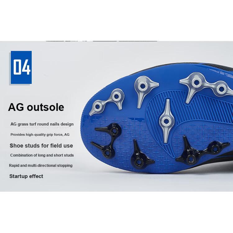 Nike Mercurial Superfly 9 Academy AG Grass Anti-Slip Shock Absorption Durable Low-Top Kids Football Shoes Kids Football Shoes Black DJ5613-040