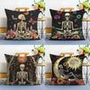 Personalized Art Skeleton Display Pillow Case Printing Pillowcase Living Room Sofa Cushion Cover Bedroom Room Decor