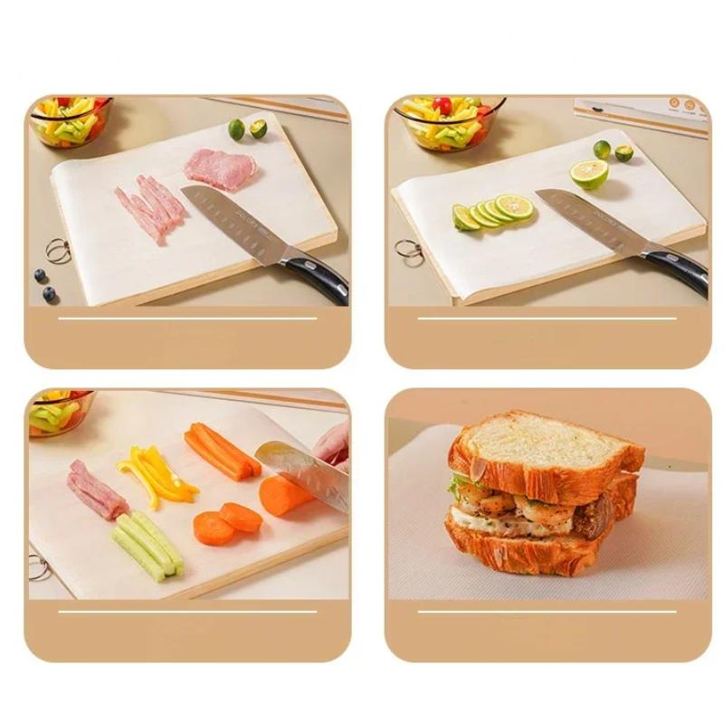 Disposable Free Cutting Kitchen Board Mat Antibacterial Supplementary Food Fruit Vegetable Cutting Board Adhesive Plate Mat