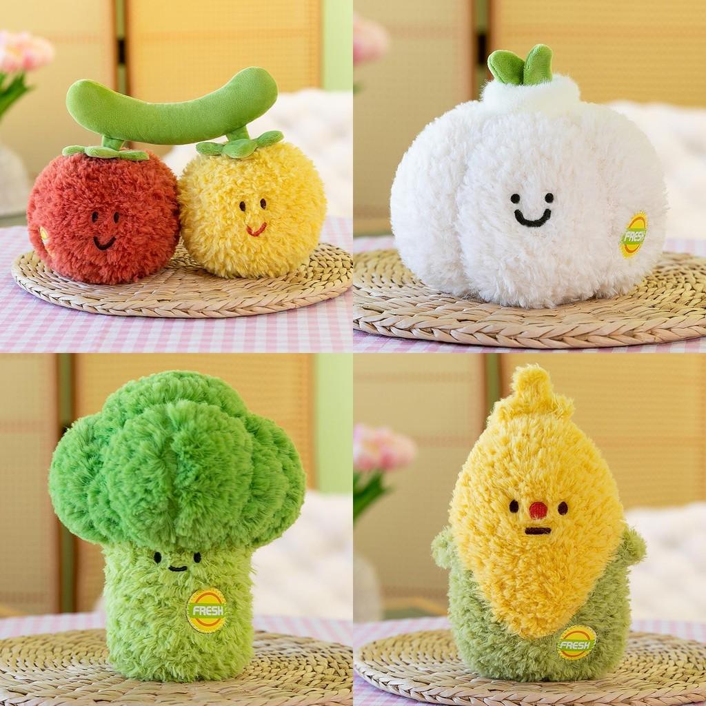 Soft Fruit Realistic Veggie Plushies Coral Fleece Stuffed Playroom Decor Gift