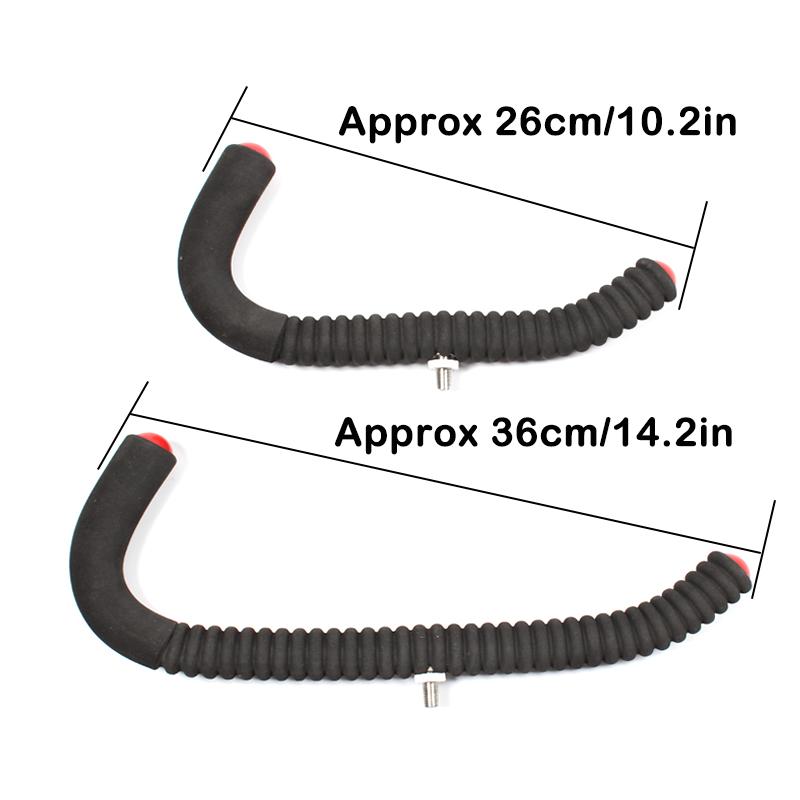 1pc Carp Fishing Tool Bent Feeder Rod Rest 26cm/36cm With 3/8″ BSF Alu Alloy Ripple EVA To Protect Feeder Fishing Rod Accessories