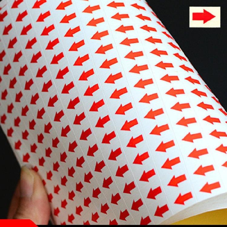 60 Blatt/Packung Pfeil-Etiketten, kleine Pfeil-Aufkleber, Pfeil-Etiketten, Aufkleber zur Farbcodierung, Schilderaufkleber