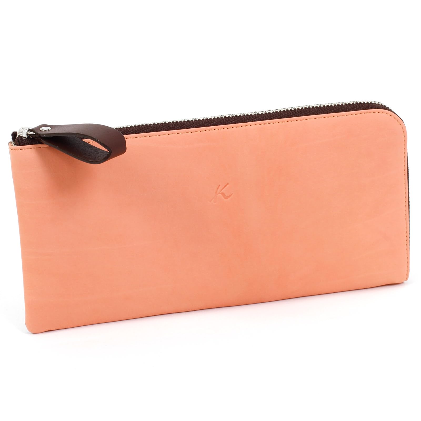 

Large Long Wallet PH0763 73601 [Kitamura] Salmon/Brown [Pink]