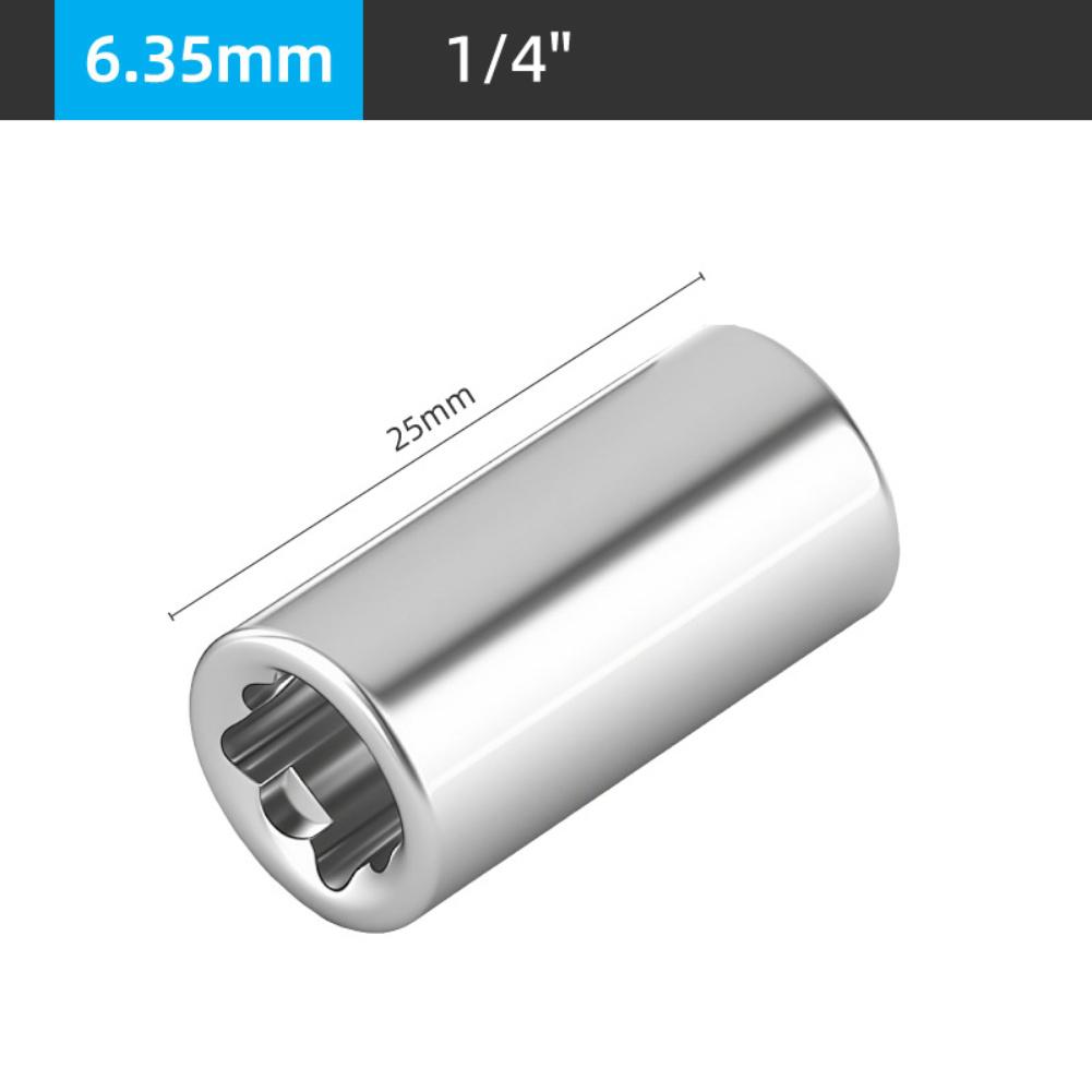 2 PCS 1/4in Square Drive To 1/4 Hex Socket Bits Converter Screwdriver Bit Adapter Power Tool Accessories