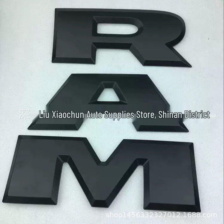 Compatible Rear Tailgate RAM Emblem Sticker for Dodge Ram 1500/2500/3500 чёрный