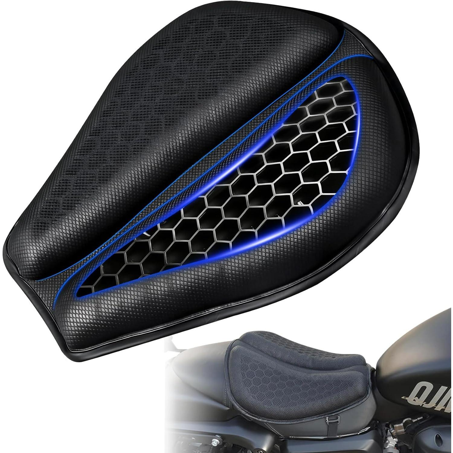 

Motorcycle Gel Seat Cushion-Foldable Soft Pressure Relief Pad with Petal Ergonomic Design&3D Honeycomb Breathable Structure Z1