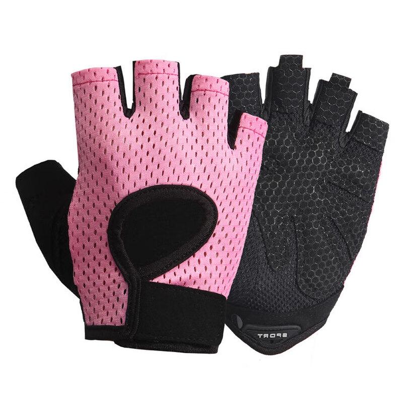 

Myhnew Pink Half-Finger Cycling & Fitness Gloves M
