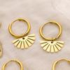 Fashion Gold Non-Fading Stainless Steel Earrings Mangxing Simple Titanium Steel Earrings Women