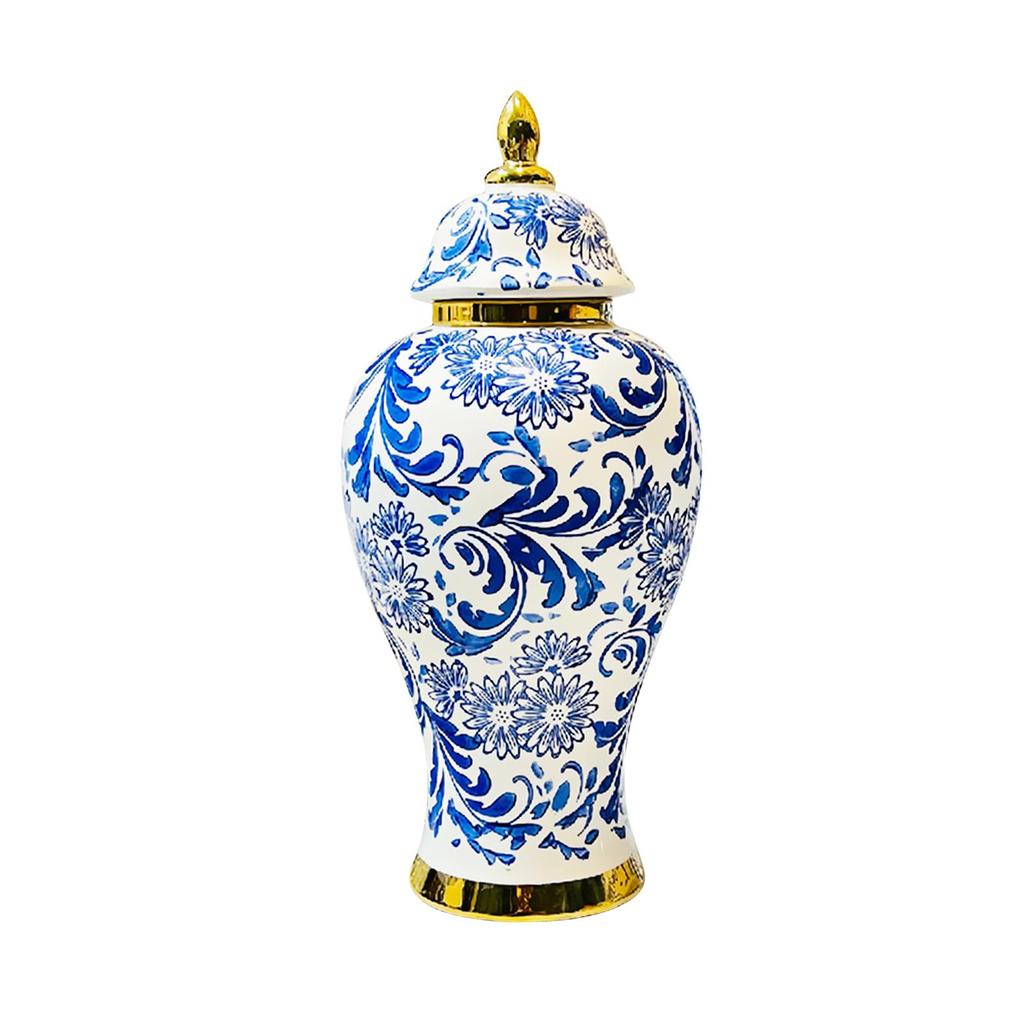 Ceramic Vase Porcelain Ginger Jar for Storage Tank Flower Arrangement Office M