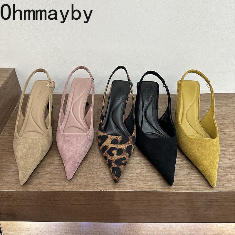 

Summer Slip On Leopard Women Sandals Shoes Fashion Pointed Toe High Heel Stripper Party Ladies Sandalias Shoes 40 хакі