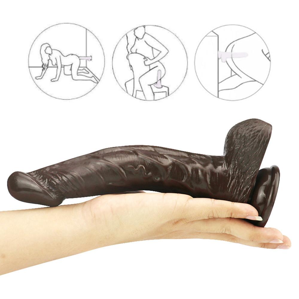 Brown 23cm Orgasm Dildo for Women Anal Plug Long Vaginal G-Spot Stimulator Sex Multi-speed Waterproof Pussy Adult 18 Toys