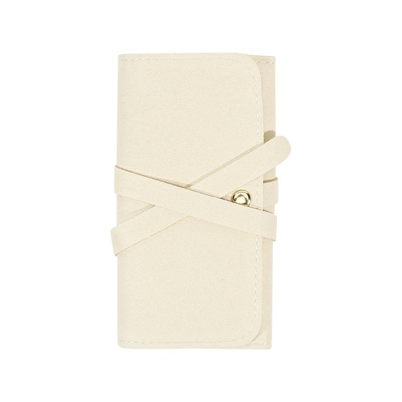 New Foldable Portable Women Jewelry Organizer Roll Travel Bag Jewelry Roll Bag Roll Up Jewelry Pouch for Rings Necklace Earring