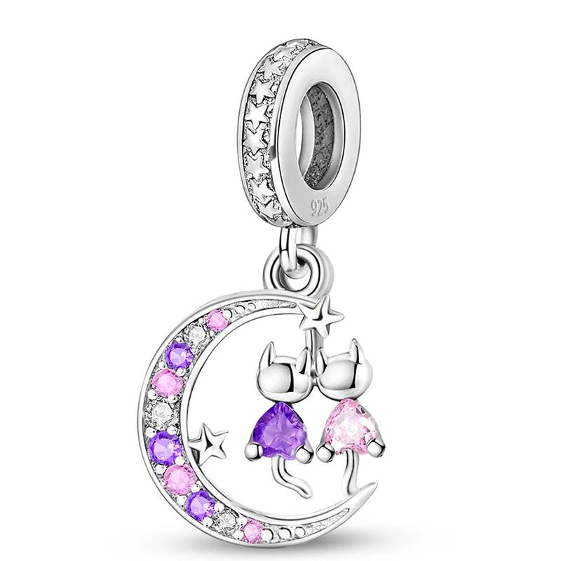 copper Animal Dumbbell Cute Pink Dog Charm Bead Charms Bead Charms Compatible With Diy Bracelets Bangle Making Gift Of High Quality Jewellery