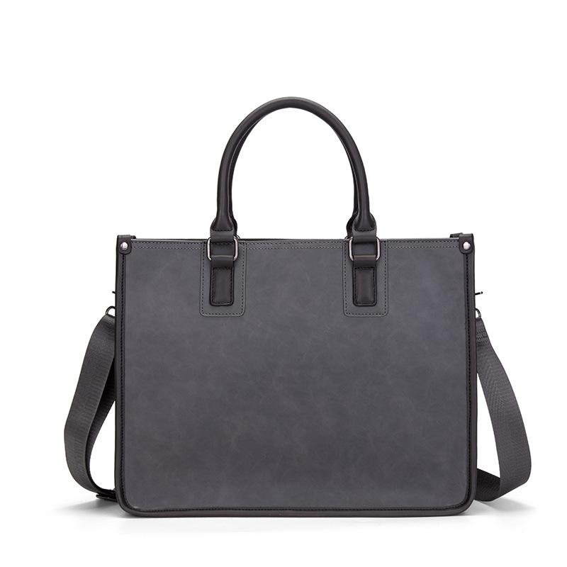 

Мужская сумка через плечо Business Commuter Messenger Bag 14 дюймов Компьютерная сумка Швейный износостойкий портфель 39cm*9cm*30cm серый