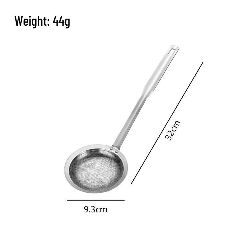 304 Stainless Steel Oil Separator and Skimming Spoon - Kitchen Strainer and Mesh Sieve for Frothing and Hot Pot Cooking.