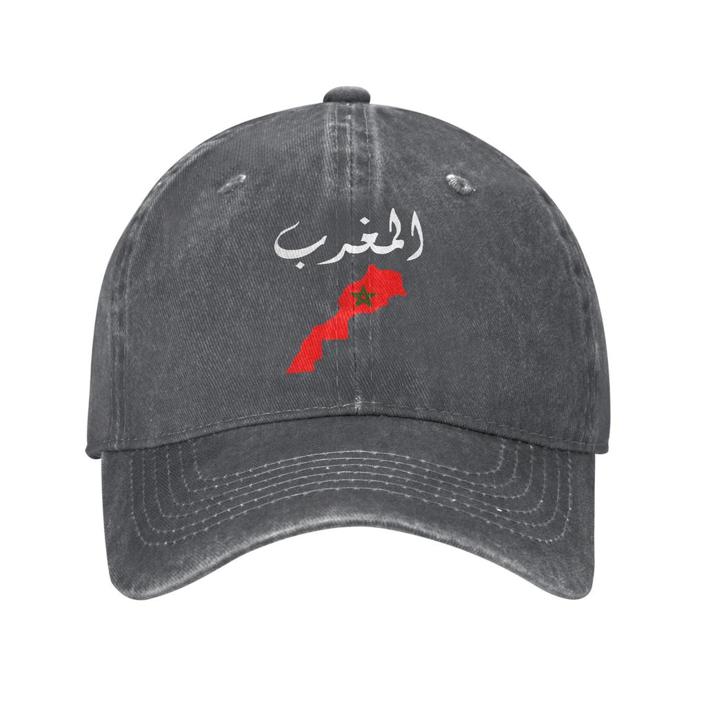 Washed Baseball Cap Morocco Flag Summer Trucker Hat For Women Men Fashion Outdoor Gym Sun Baseball Caps