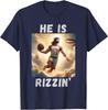 He Is Rizzin Funny Jesus Playing Basketball Jesus Unisex T-Shirt Unisex T-Shirt
