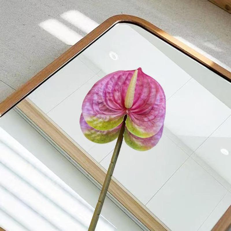 Anthurium Artificial Flowers, Single Anthurium Artificial Flowers, Home, Wedding, Soft Decoration, Flower Arrangement and Decorative Flower Art