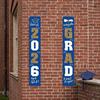 1 Pair 2026 Graduation Decoration Class of 2026 Congrats Grad Door Sign Indoor Outdoor Front Door Porch Hanging Banner for Graduation Party
