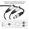 Professional 3Pin Splitter Cable Alloy Connectors Coppered Noise Less Studio Live Auditory Signal Distribution