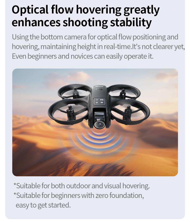 K100max GT3 Drone: Mini Dual-Camera Quadcopter with Optical Flow & Full Protection for Aerial Photography.