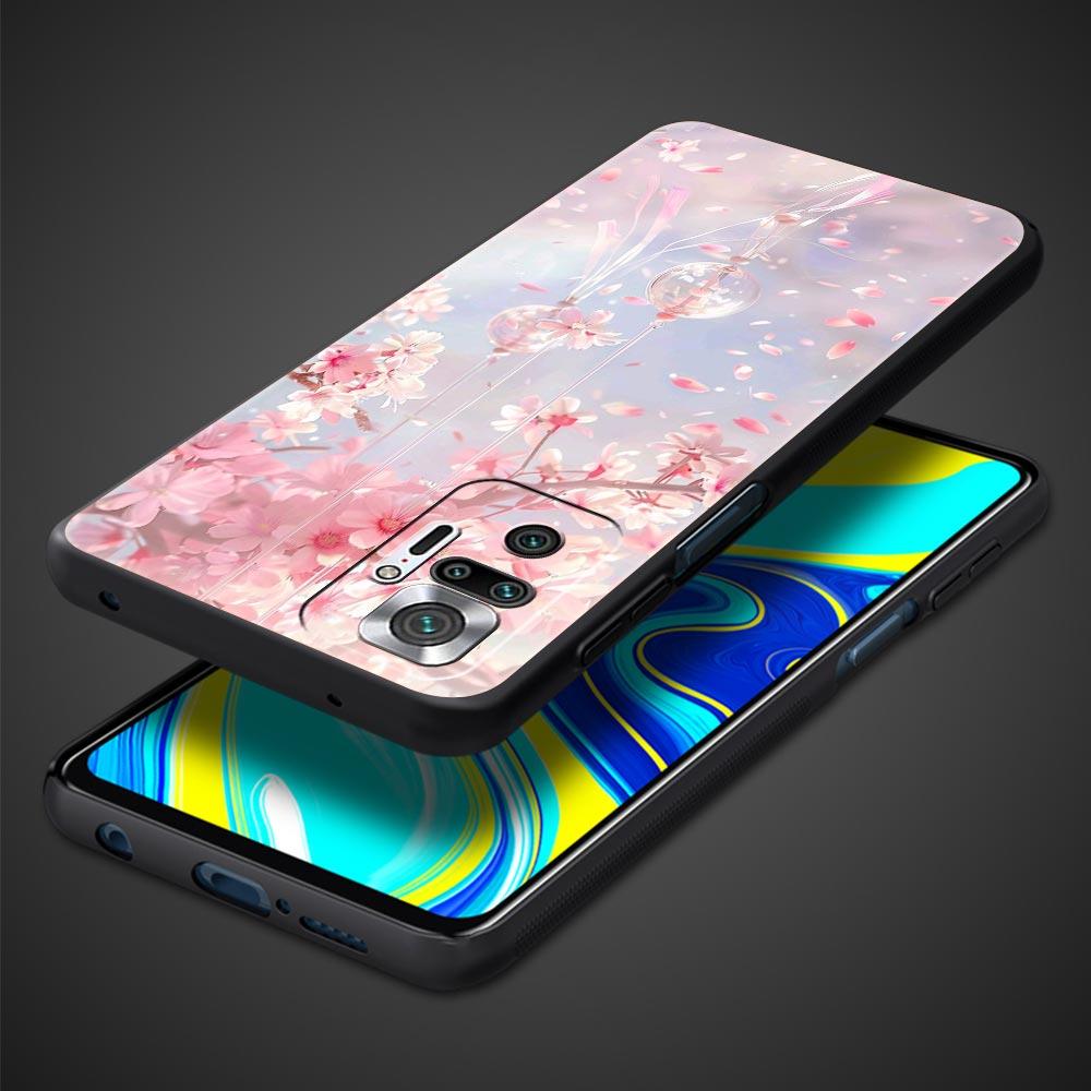 Korean Flower Phone Case Cover for Redmi 14C 10C Note 15 14 13 12 10 11 K40 Pro Plus 5G Shockproof Soft TPU Shell Fundas Capas
