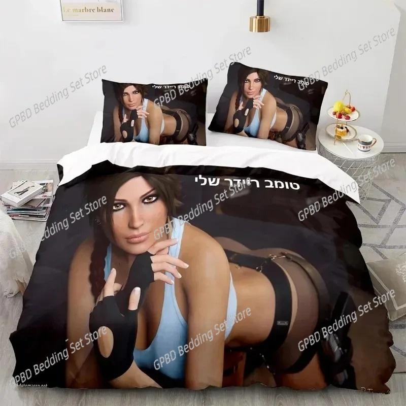Comforter 3D Print Game Tomb Raider Bedding Set Bedroom Soft Modern S Comefortable Kids And