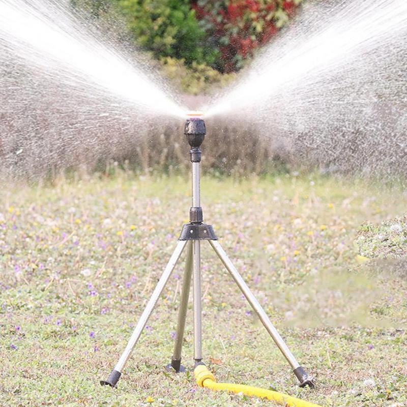 Gartensprenger 360° Rotierender Bewässerungs-Dreibein Rasen Garten Sprenger Bewässerungsständer Grasbewässerungs-Sprenger Sprenger-Werkzeug