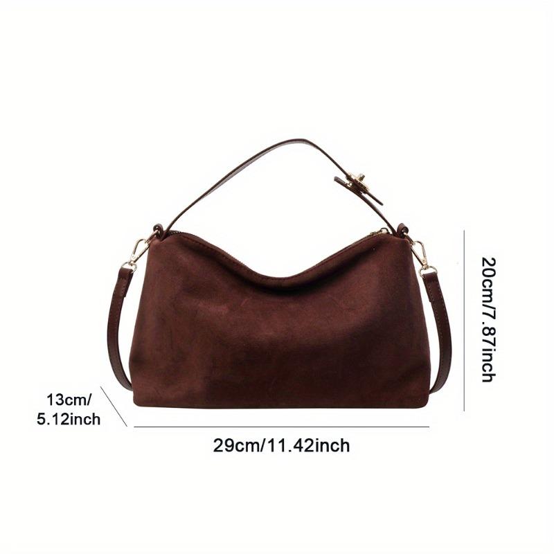 Simple and Casual New Underarm Bag, Retro Women's Handbag, Zipper Closure, Versatile and Trendy Crossbody Bags