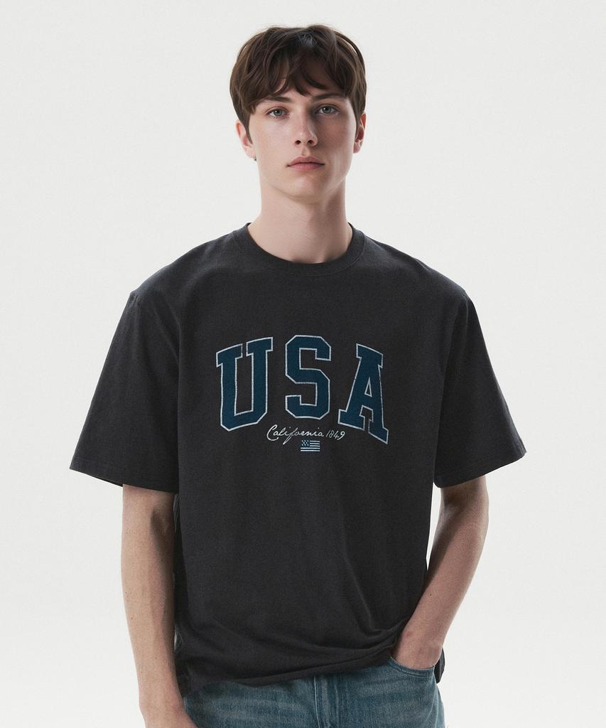 WHO.A.U Usa Printing T-Shirt / Whrpg2405U