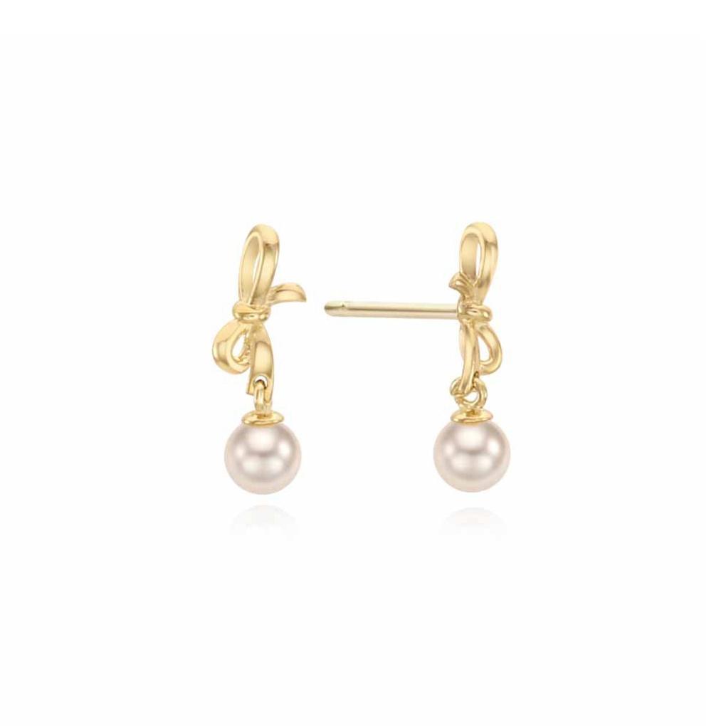 

LLOYD Ribbon Drop Pearl 14k Gold Earrings LPSN4048G Yellow Gold (YG)
