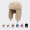 Winter Warm Ear Protector Head Cap For Men Women Outdoor Thick Windproof Warm Cycling Cap Retro Pilot Locomotive Warm Cap
