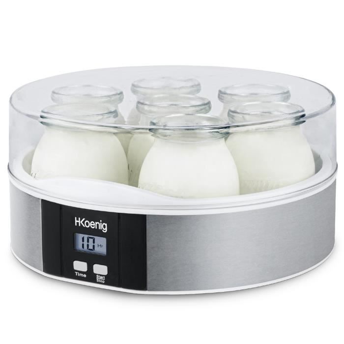 Joghurtbereiter HKOENIG - ELY70 - Kapazität 7 Becher à 160ml - Programmierbar bis zu 15h - 15W