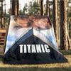 1 szt. Koc zewnętrzny Titanic Lekki flanelowy koc podróżny, kempingowy, do salonu, na sofę, krzesło Miękki