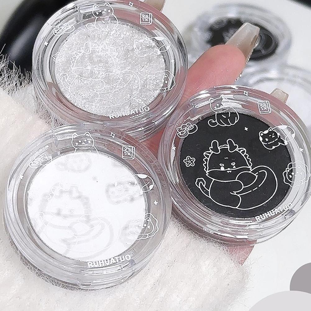 Solid Color Matte Pure White Eye Shadow Silkworm Eye And Brightening Highlighter Delicate Head T8F1
