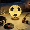 Football Glass Table Lamp Creative LED Bedroom Bedside Study Desktop Sleep Ambient Birthday Gift Decor Lamp