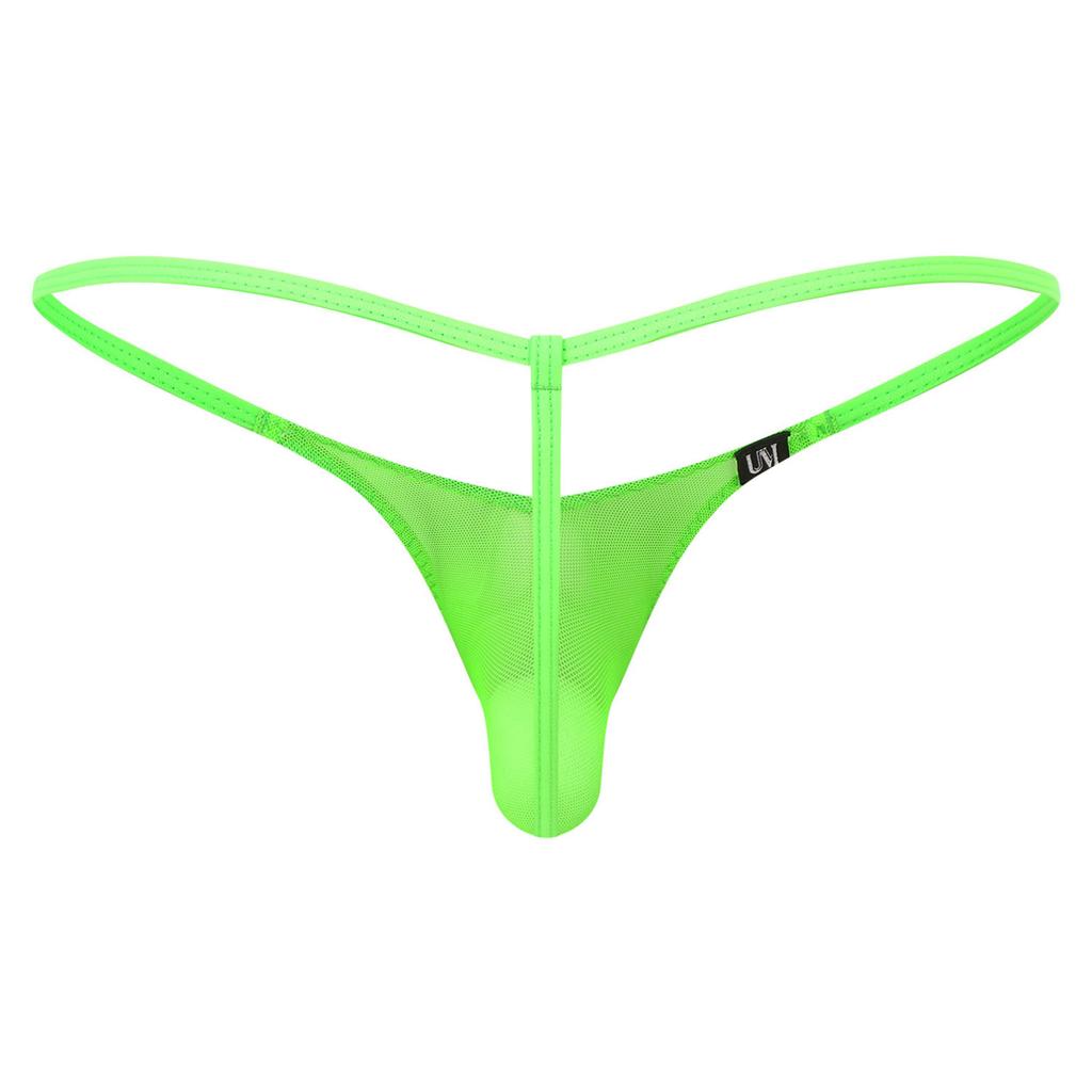 Mens G-String Bikini T-Back See Through Thong Low Rise Underpants