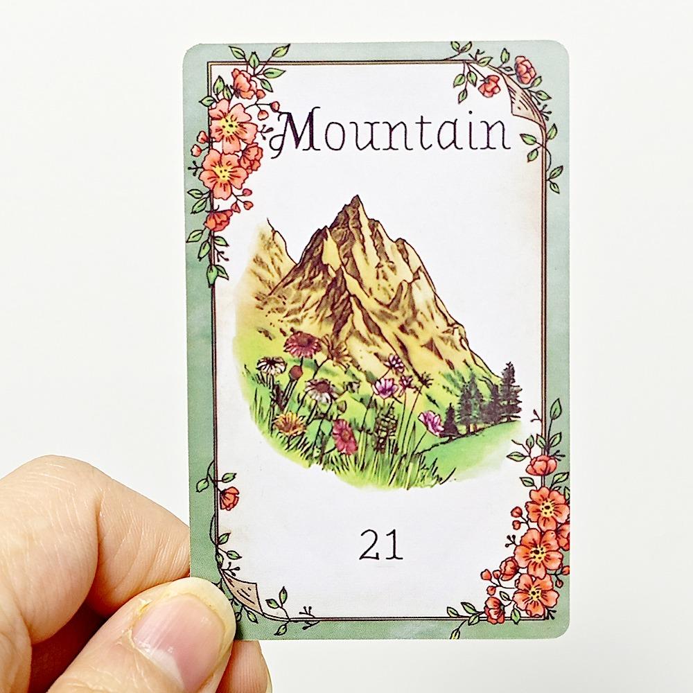 Floraneum Lenormand Tarot Oracle 9*6cm Illustrations Ornées de Décor Fleuri 36 Cartes